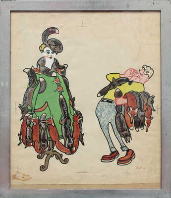 Ротов Константин Павлович. Сатирический рисунок 